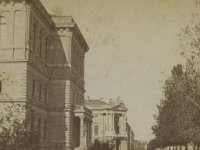 Kukovićeva ulica (današnja Hebrangova) 1890-ih godina. Palača JAZU i palača Vranytzany-Dobrinović